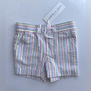 Janie & Jack Baby Striped Seersucker Pull-on Shorts (Size 0-3 months)